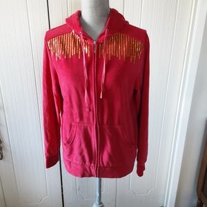 Womens "WHISPER ME" full zip hoodie sweatshirt